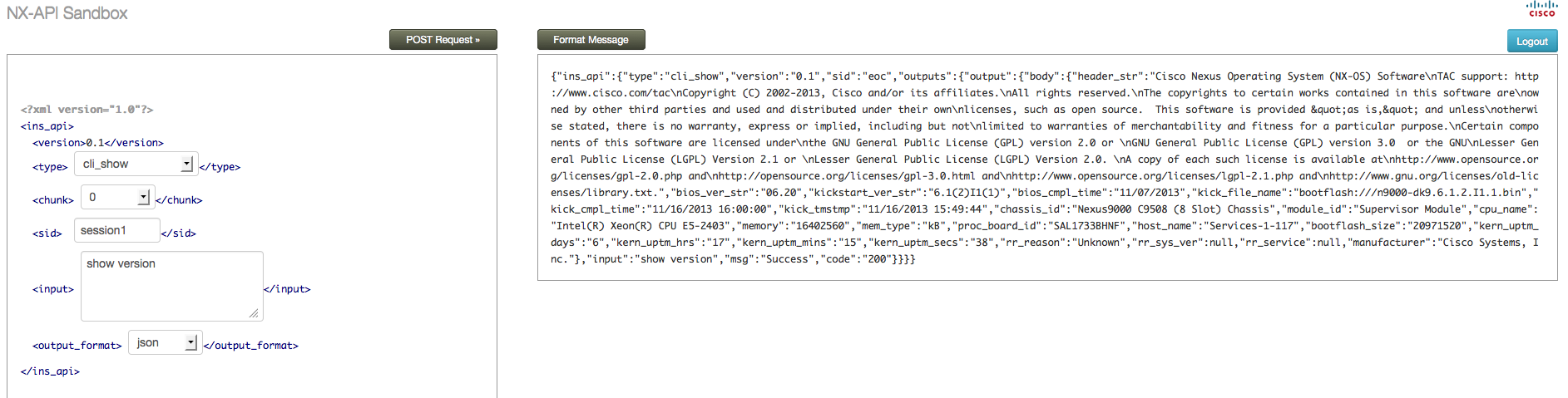 JSON-Output